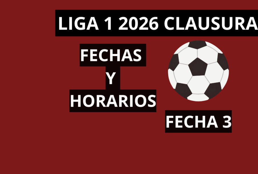Programación fecha 3 Torneo Clausura Liga 1 2026.